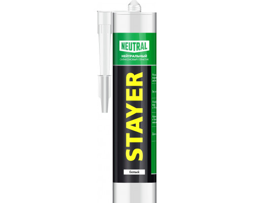 Герметик силиконовый 260 мл, белый, нейтральный STAYER 41217-0_z01