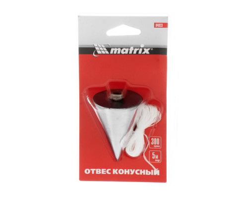 Отвес конусный, 300 г, шнур 5 м Matrix (84833)
