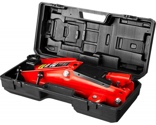Домкрат подкатной в кейсе 2 т, 130 - 350 мм для легковых а/м R-28 RED FORCE Professional STAYER 43153-2-K