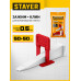 STAYER СВП TileFix, комплект: 0,5 мм, зажим + клин, 50 + 50 шт, система выравнивания плитки ?ворота? (33840-H50)