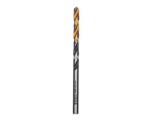 Сверло спиральное по металлу 4,5 x 80мм, Р6М5, Golden Tip, многогранная заточка Denzel (718274)