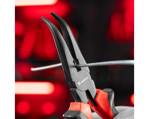 Длинногубцы изогнутые Black Nickel, 200 мм, двухкомпонентные рукоятки Matrix (17462)