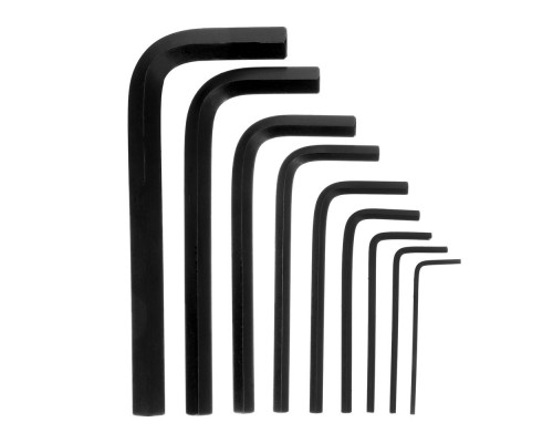 Набор ключей имбусовых HEX, 2.0-12 мм, CrV, 9 шт, оксидированные Matrix