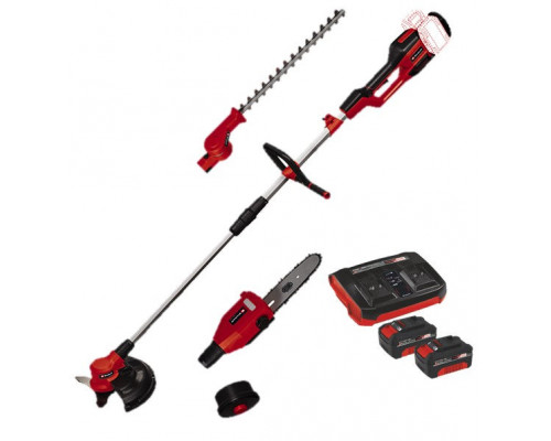 Высоторез акк.Einhell PXC GE-LM 36/4in1 Li,2х18В,коса нож/леска,кусторез,ц.пила+2 акк4Ач+двойное ЗУ (3410901SET)