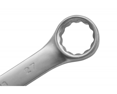 Ключ комбинированный, 27 мм, CrV, матовый хром Matrix