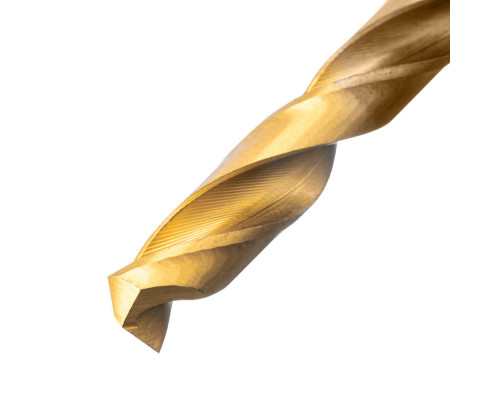 Набор сверл по металлу, 1,5-6,5мм, Р6М5К8-TiN, Golden Tip, 13 шт Denzel (723006)