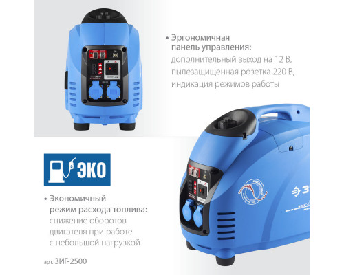 Генератор инверторный 2500 Вт Профессионал ЗУБР ЗИГ-2500