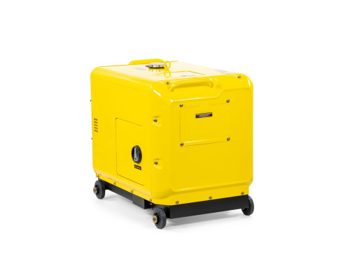 Генератор диз. CHAMPION DG6501ES+ATS (5/5,5кВт 8,9лс 16л 12V 160кг эл.стартер,колеса,счетчик,кожух) (DG6501ES)