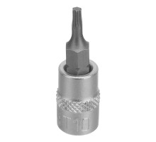 Головка с битой вставкой T10, квадрат 1/4, CrV Stels (13802)