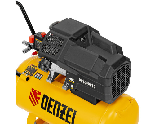 Компрессор воздушный DKV2200/50, Х-PRO 2.2 кВт, 400 л/мин, 50 л Denzel (58083)