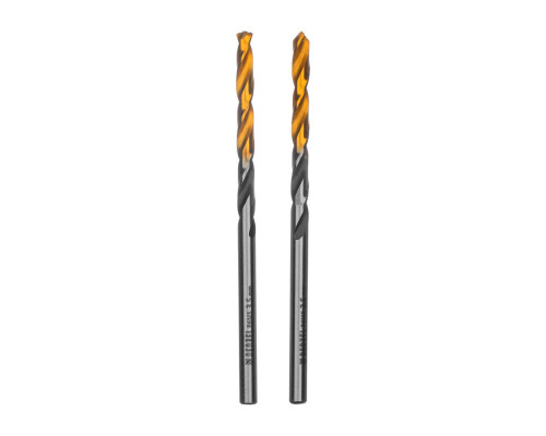 Сверло спиральное по металлу 3,5 x 70мм, Р6М5, Golden Tip, многогранная заточка, 2шт. Denzel (718270)