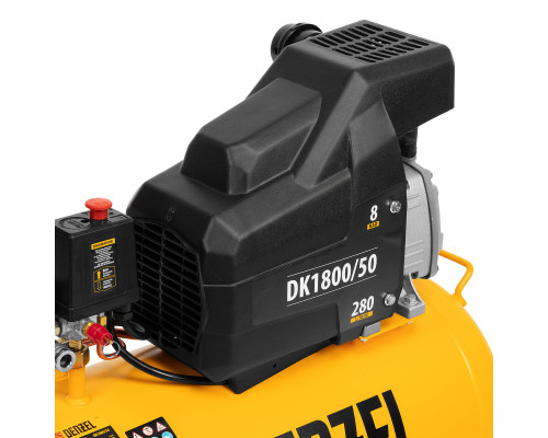 Компрессор воздушный DK1800/50, Х-PRO 1.8 кВт, 280л/мин, 50л Denzel (58068)