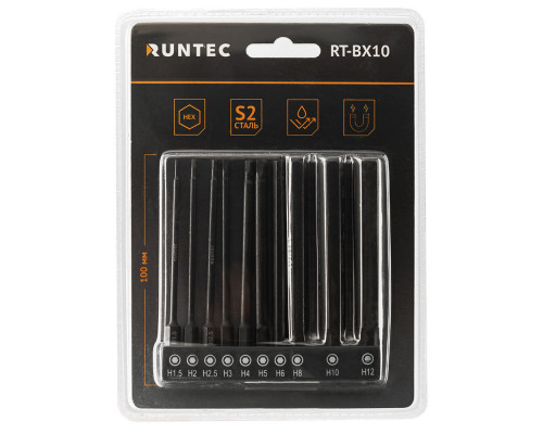 Набор бит Runtec HEX 10 предметов RUNTEC RT-BX10