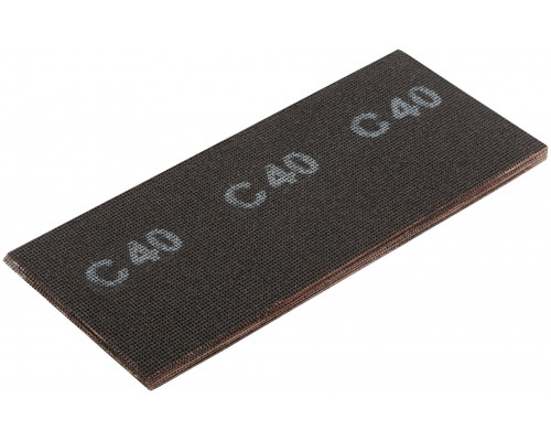 Сетки шлифовальные, нейлоновая основа, 120х280 мм, 10 шт. Р 40 (38291)