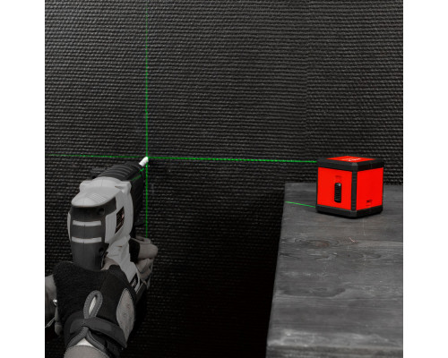 Лазерный уровень XQB GREEN Basic SET, 20 м, зеленый луч, батарейки, резьба 1/4
