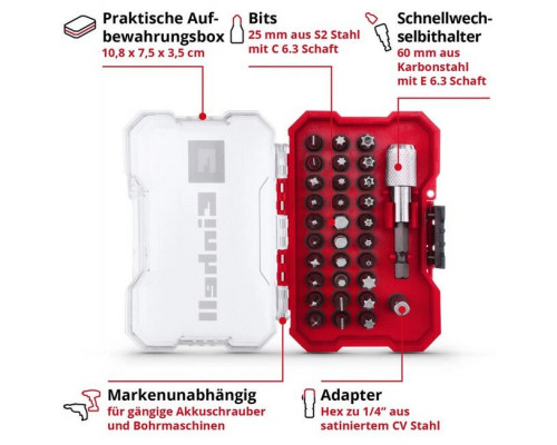 Набор бит Einhell 32 предмета,битодержатель,XS-Case (118693)