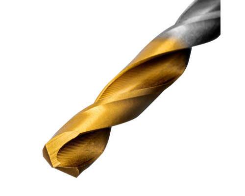 Набор сверл по металлу, 1,5-6,5мм, Р6М5-TiN, Golden Tip, 13 шт Denzel (723002)
