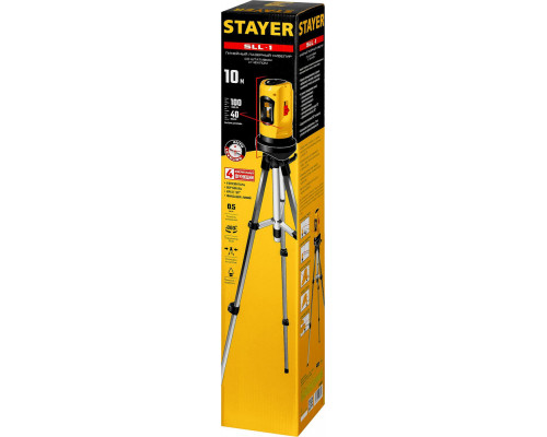 Лазерный нивелир 10 м Professional STAYER 34960-1