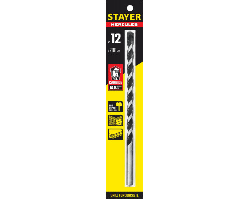 Сверло по бетону Hercules, 12 x 200 мм STAYER Professional 2915-200-12_z01