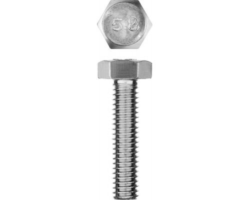 Болт M6 x 25 мм, кл. пр. 5.8, цинк, 7 шт, ГОСТ 7798-70 ЗУБР 303086-06-025