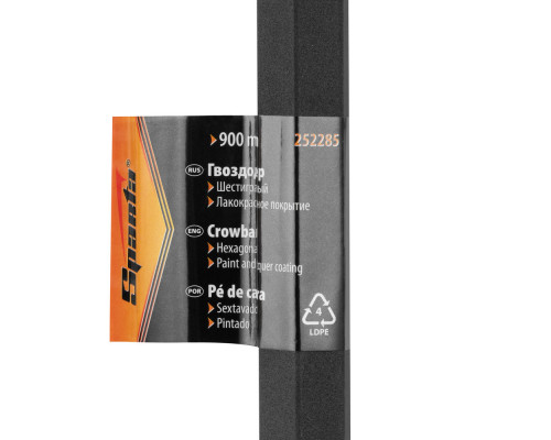 Гвоздодер, 900 мм, шестигранный, окрашенный Sparta