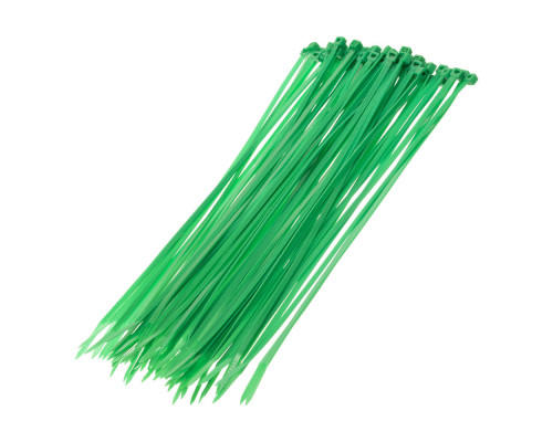 Хомуты, 250 x 3.6 мм, пластиковые, зеленые, 100 шт Сибртех (45513)