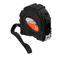 Рулетка Black,3 м х 16 мм,обрезиненный корпус Matrix