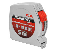 Рулетка Chrom,5 м x 13 мм,хромированный корпус Matrix
