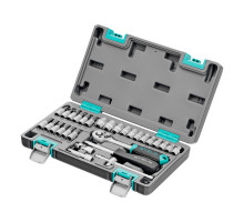 Набор инструментов, 1/4, CrV, пластиковый кейс 29 предметов Stels