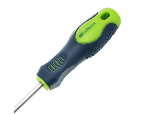 Отвертка, PZ2 х 100 мм, CrV, двухкомпонентная рукоятка Сибртех