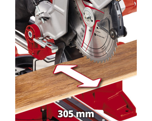 Пила торцовочная Einhell TC-SM 216, 1600Вт,216х30мм,пропил 65х305мм,лазер,диск 48 зб (4300380)