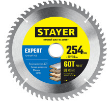 Диск пильный по дереву Expert, 254 x 32/30 мм, 60Т, точный рез STAYER 3682-254-32-60_z01