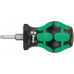 Отвёртка короткая шлицевая 0.6 x 3.5 x 25 мм SL Stubby серия 335 Wera WE-008840