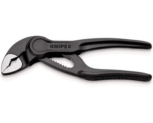 Клещи переставные XS 100 мм, зев 28 мм, фосфатированные, BK COBRA KN-8700100BK