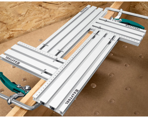 Шаблон фрезерный KRAFTFLEX MFS-200-400 мм, 4 шт, в комплекте с 2 упорами KRAFTOOL 32807