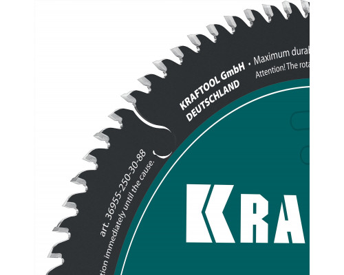 Диск пильный по дереву Slim wood cut, 250 х 30 x 2.0 мм, 88Т KRAFTOOL 36955-250-30-88