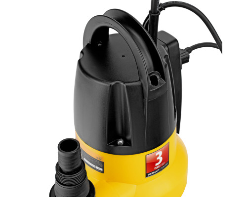 Дренажный насос DP500E, 500 Вт, подъем 7 м, 7000 л/ч Denzel (97218)