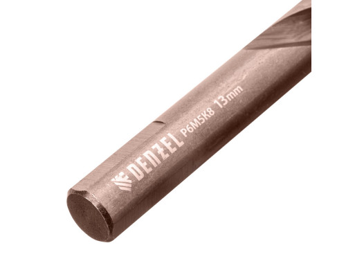 Набор сверл по металлу, 1-13 мм, Р6М5К8-TiN, Golden Tip, 25 шт Denzel (723010)