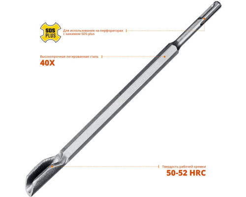 Зубило-штробер Gorilla Force, 22 х 250 мм, SDS-Plus STAYER Professional 29357-22-250_z02