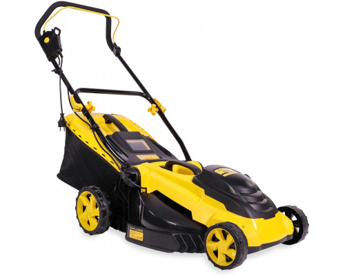 Газонокосилка эл. CHAMPION EM4118 (1,8 кВт пласт.+ткань травосб. 50л ширина 420мм 25-75мм, 13кг) (EM4118)