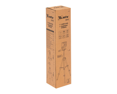 Лазерный уровень XQB RED Pro SET, 10 м, красный луч, батарейки, штатив MTX (350185)