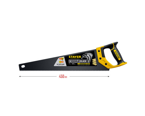 Ножовка универсальная Cobra Black, 450 мм STAYER Professional 2-15081-45_z01