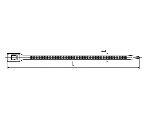 Стяжка нейлоновая КСГ 8х400 (красн) (100шт) (Fortisflex) (74247)
