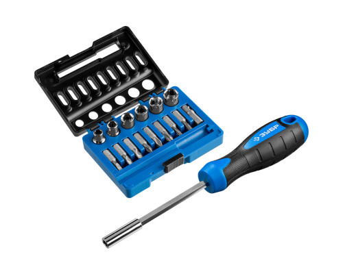 Отвертка-битодержатель с насадками Профессионал ЗУБР 25216