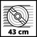 Газонокосилка электрическая Einhell GC-EM 1800/43,1800Вт,43см,20-65мм,6ступеней,50л (3400090)