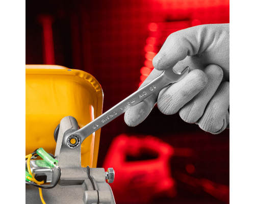 Ключ комбинированный, 10 мм, CrV, матовый хром Matrix