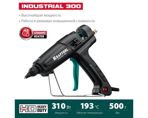 Электрический термоклеевой пистолет Industrial 300, d 11 - 12 мм, 45 г/мин KRAFTOOL 06842