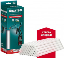 Клеевые стержни Ultra Power, 11 х 250 мм, 40 шт, ультрамощные, прозрачные KRAFTOOL 06848-40