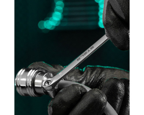 Ключ комбинированный, 6 мм, CrV, матовый хром Stels