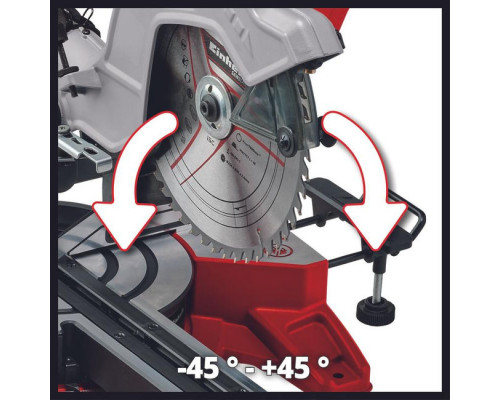 Пила торцовочная Einhell TE-SM 10 L Dual, 2100вт,254х30мм,пропил 305х85мм,лазер (4300877)